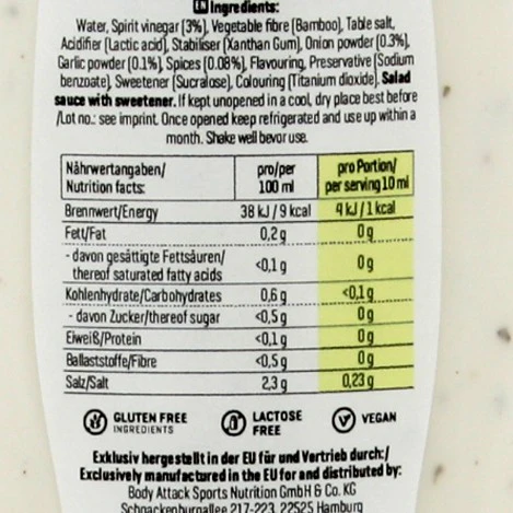 Body Attack dressing Cezara bez tłuszczu, 1kcal - Image 3