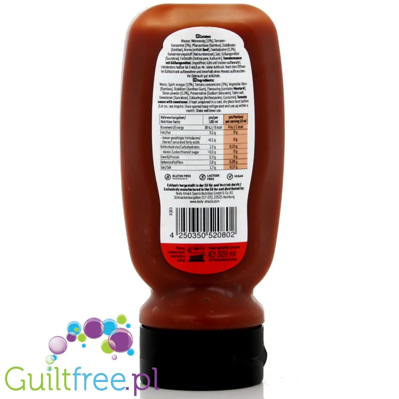 Body Attack Ketchup - sos kanapkowy bez cukru 1kcal w porcji - Image 3
