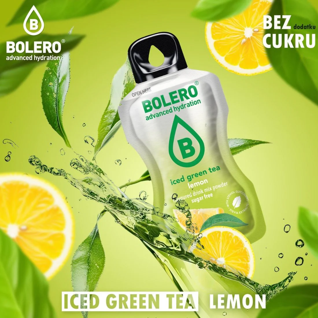 Bolero Drink Iced Green Tea Lemon 8g - napój instant w saszetce, ze stewią, Mrożona Zielona Herbata & Cytryny - Image 2