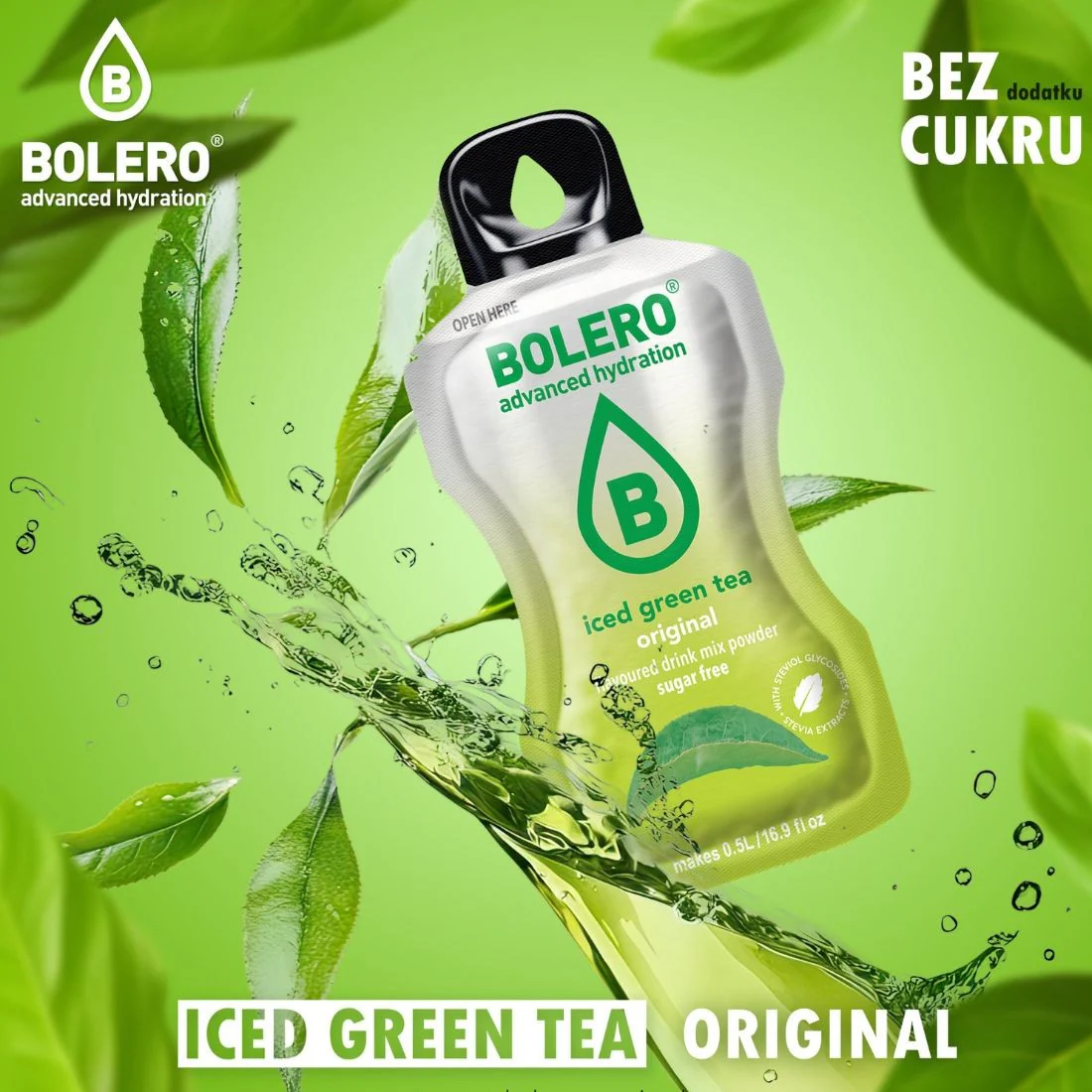 Bolero Drink Iced Green Tea Original 8g - napój instant w saszetce, ze stewią, Mrożona Zielona Herbata Original - Image 2