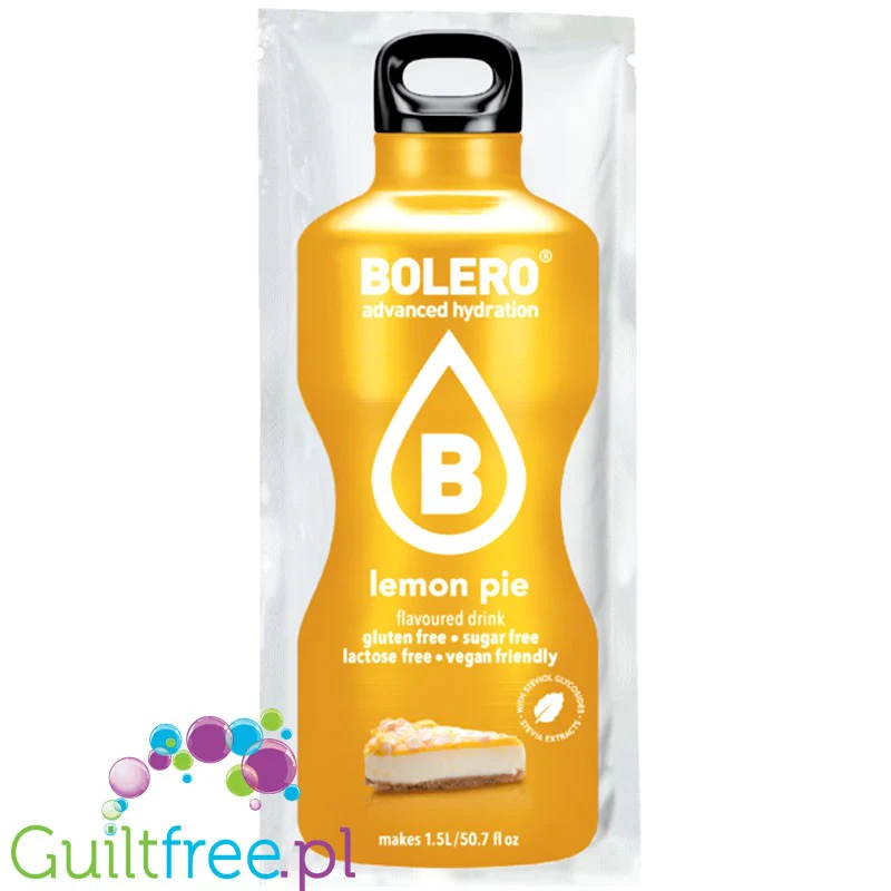 Bolero Drink Lemon Pie 9g - napój w saszetce bez cukru ze stewią,  Kremówka Cytrynowa - Image 2