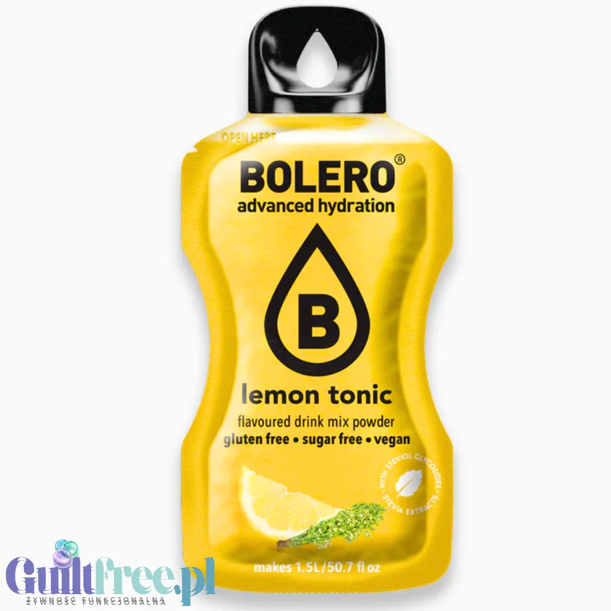 Bolero Drink Lemon Tonic 9g - napój w saszetce bez cukru ze stewią, Tonic z Cytryną