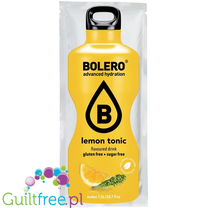 Bolero Drink Lemon Tonic 9g - napój w saszetce bez cukru ze stewią, Tonic z Cytryną - Image 2