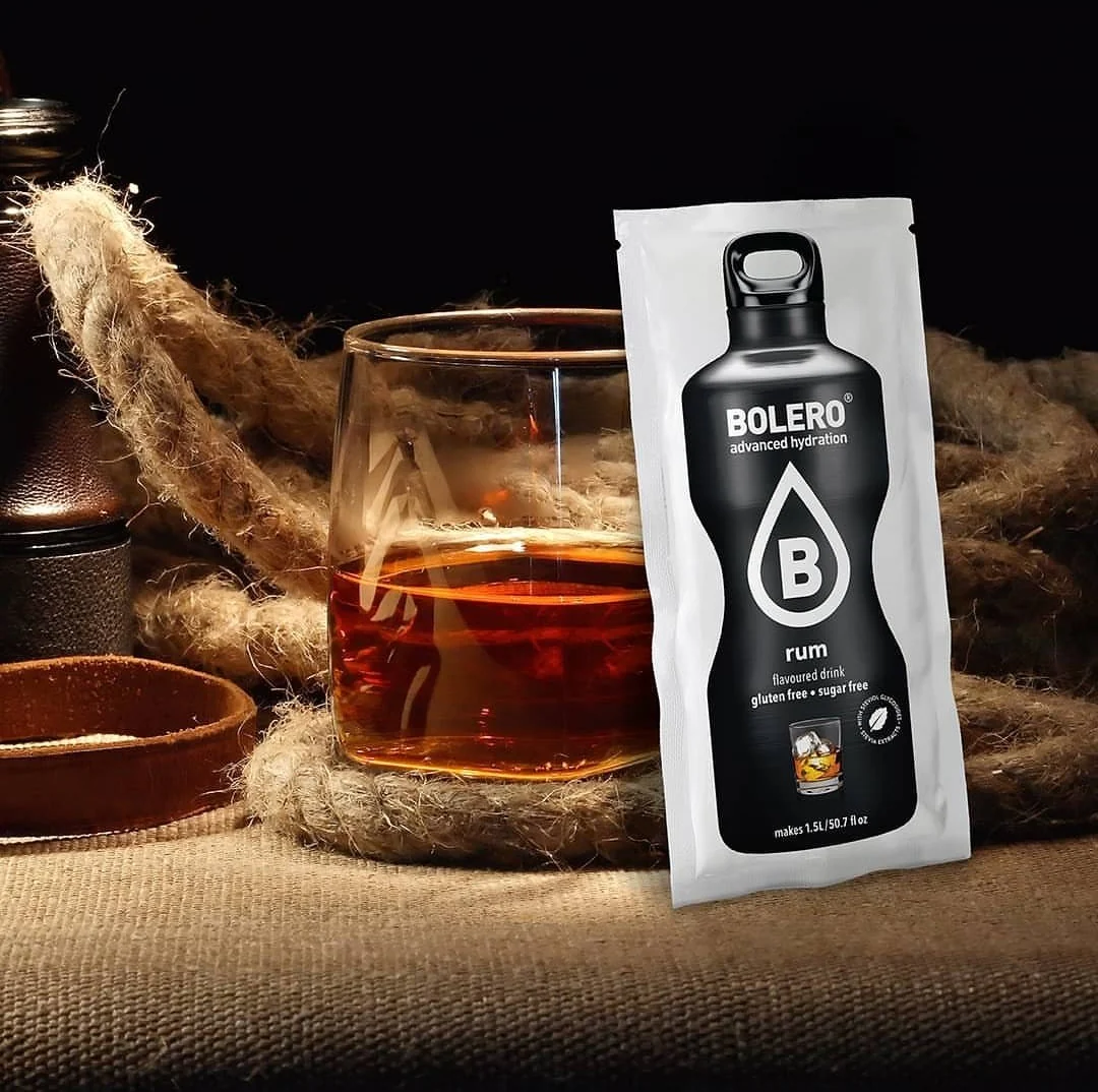 Bolero Drink Rum 9g - saszetka do napojów bez cukru ze stewią,  smak rumowy - Image 2