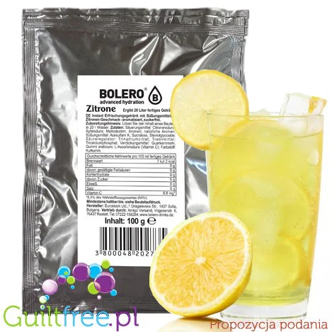 Bolero Drink XXL Cytryna ze stewią, mix na 20 litrów