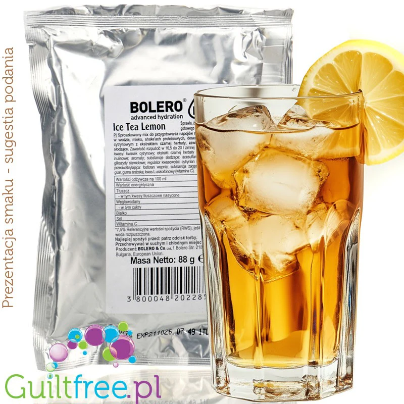 Bolero Drink XXL Ice Tea Lemon - proszek do napojów bez cukru, instant ze stewią, mix na 20 litrów