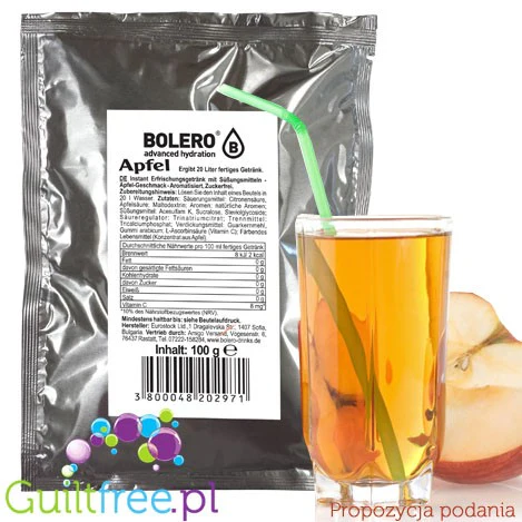 Bolero Drink XXL Jabłko ze stewią, mix na 20 litrów