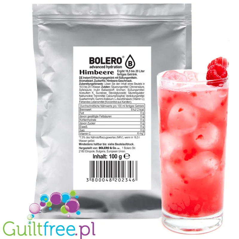 Bolero Drink XXL Malina ze stewią, mix na 20 litrów
