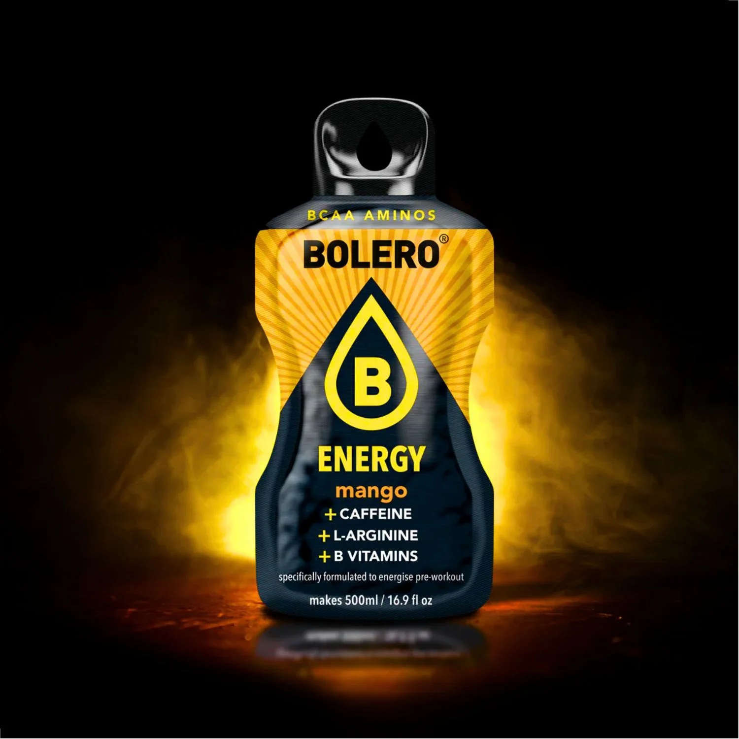 Bolero Energy Mango 14g - napój energetyczny bez cukru z kofeiną, L-argininą i witaminami z grupy B - Image 2