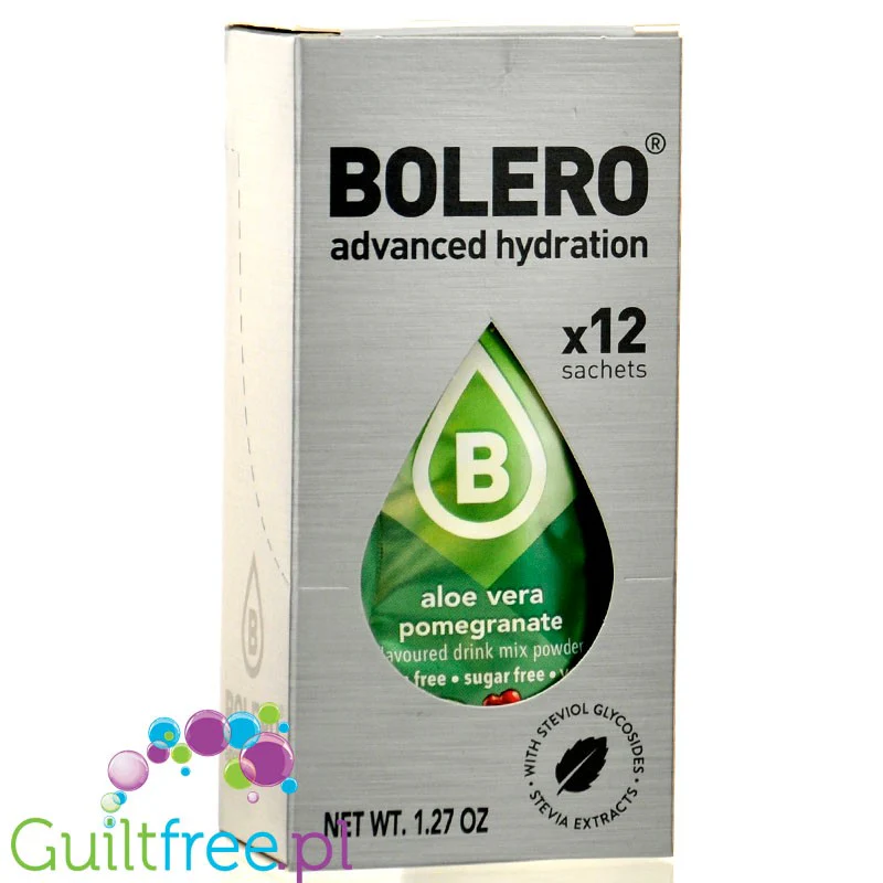 Bolero Sticks Aloe Vera Pomegranate 12 x 3g - saszetki instant do napojów bez cukru z aloesem - Image 2