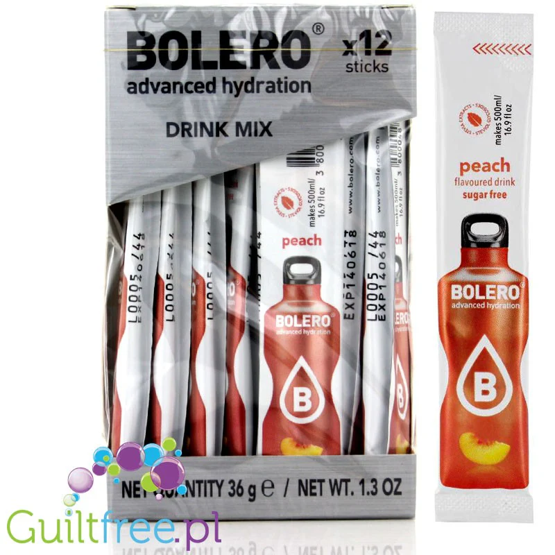 Bolero Sticks ze stewią, Brzoskwinia, 12 saszetek na 6L - Image 2