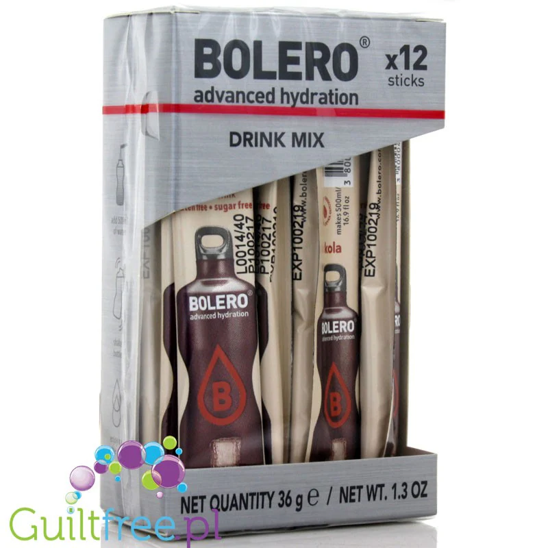 Bolero Sticks ze stewią, Cola, 12 saszetek na 6L
