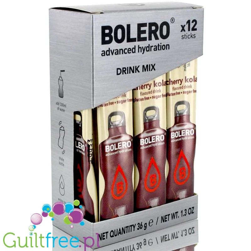 Bolero Sticks ze stewią, Cola Cherry, 12 saszetek na 6L