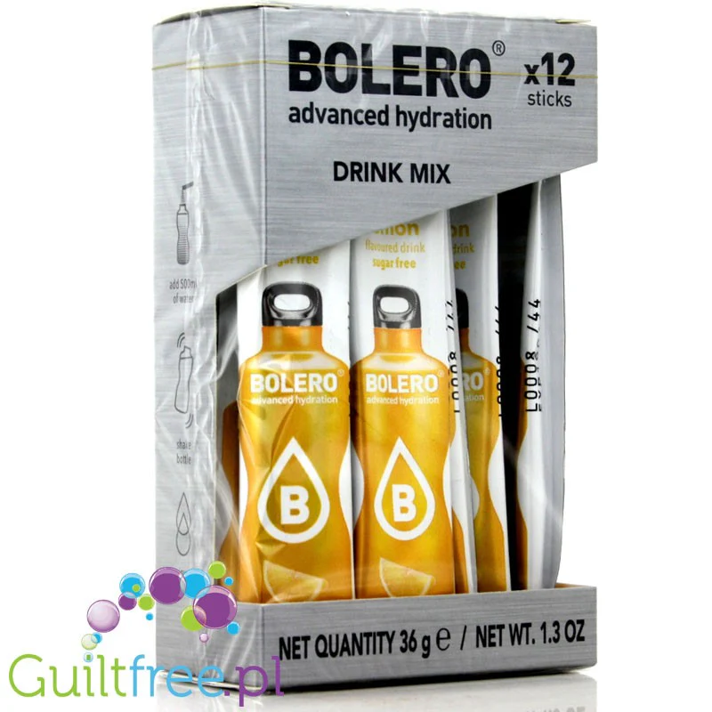 Bolero Sticks ze stewią, Cytryna, 12 saszetek na 6L