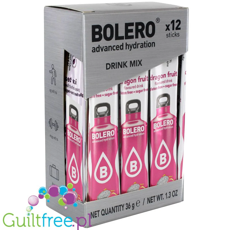 Bolero Sticks ze stewią, Dragon Fruit, 12 saszetek na 6L