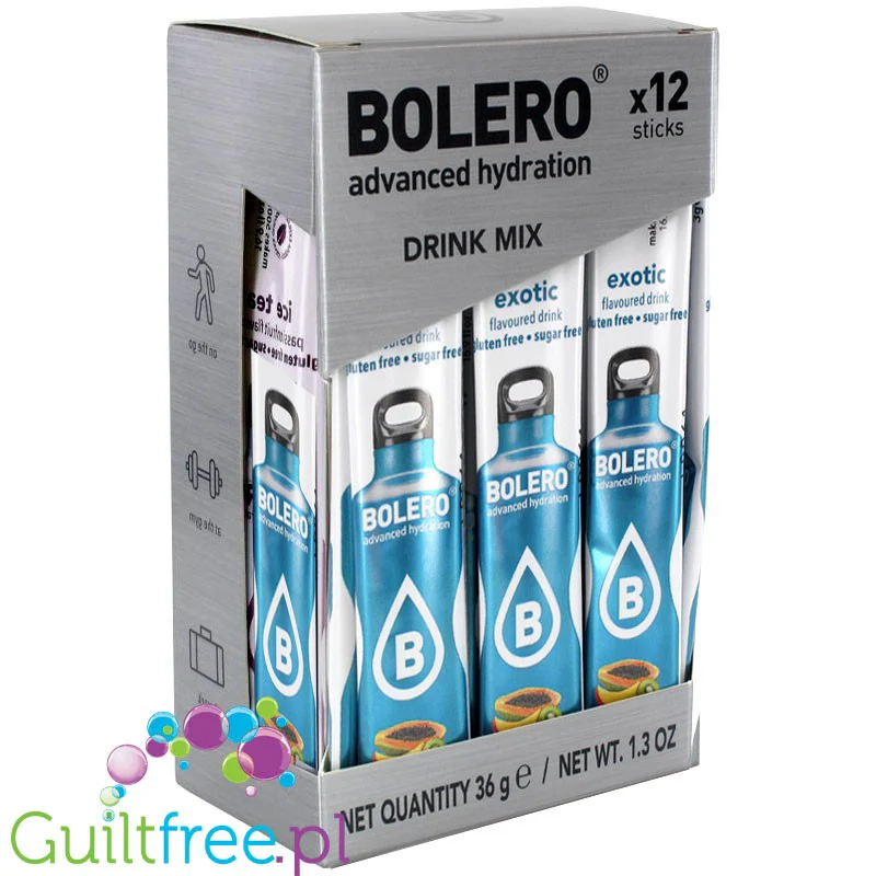 Bolero Sticks ze stewią, Exotic, 12 saszetek na 6L