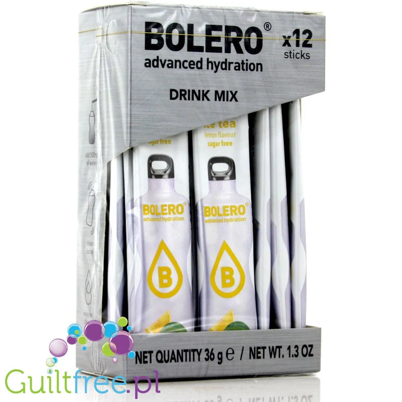 Bolero Sticks ze stewią, Ice Tea Cytryna 12 saszetek na 6L