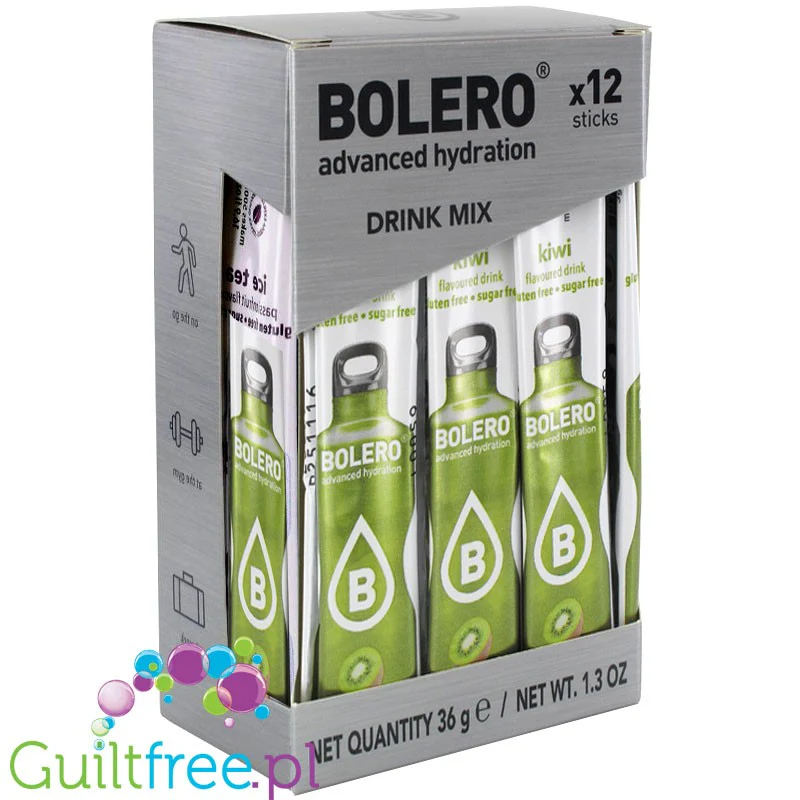 Bolero Sticks ze stewią, Kiwi, 12 saszetek na 6L