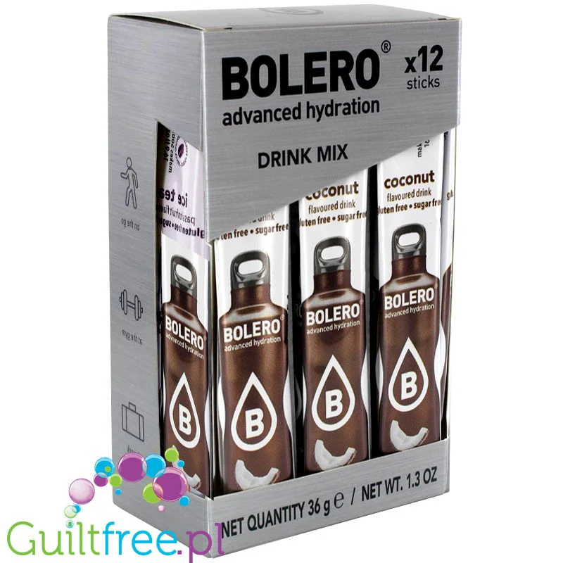 Bolero Sticks ze stewią, Kokos, 12 saszetek na 6L