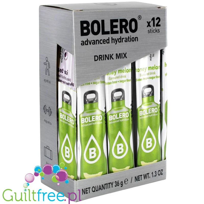 Bolero Sticks ze stewią, Melon Miodowy, 12 saszetek na 6L