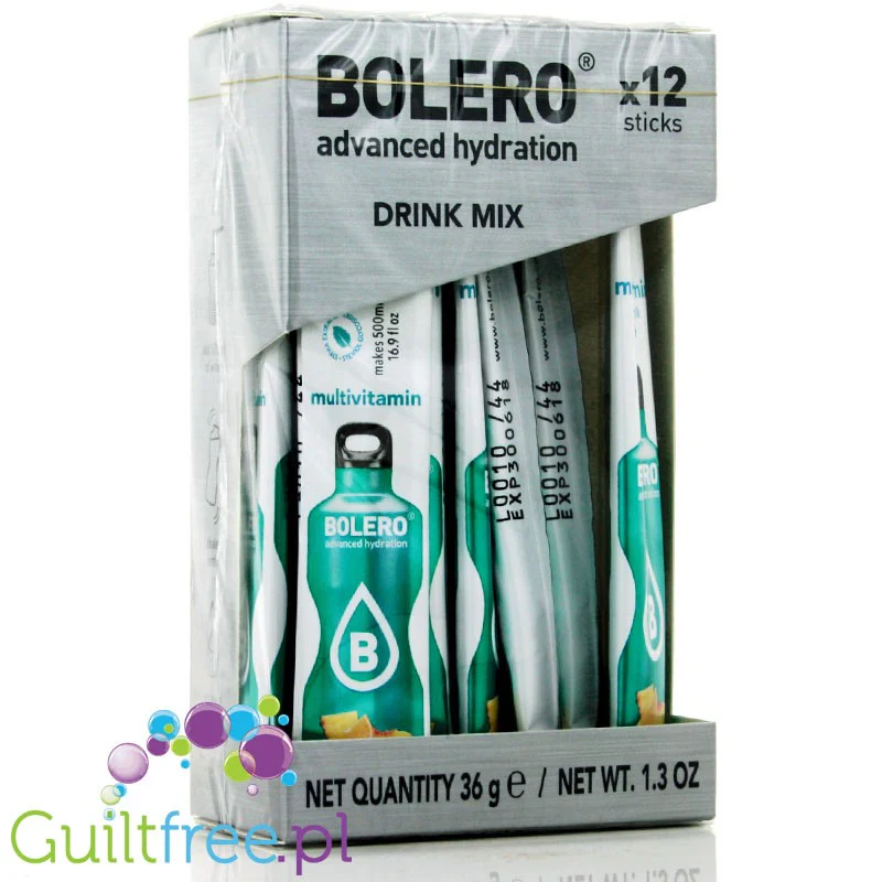 Bolero Sticks ze stewią, Multivitamina, 12 saszetek na 6L