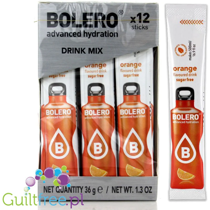 Bolero Sticks ze stewią, Pomarańcza, 12 saszetek na 6L - Image 2