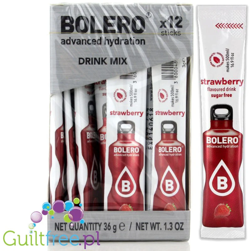Bolero Sticks ze stewią, Truskawka, 12 saszetek na 6L - Image 2