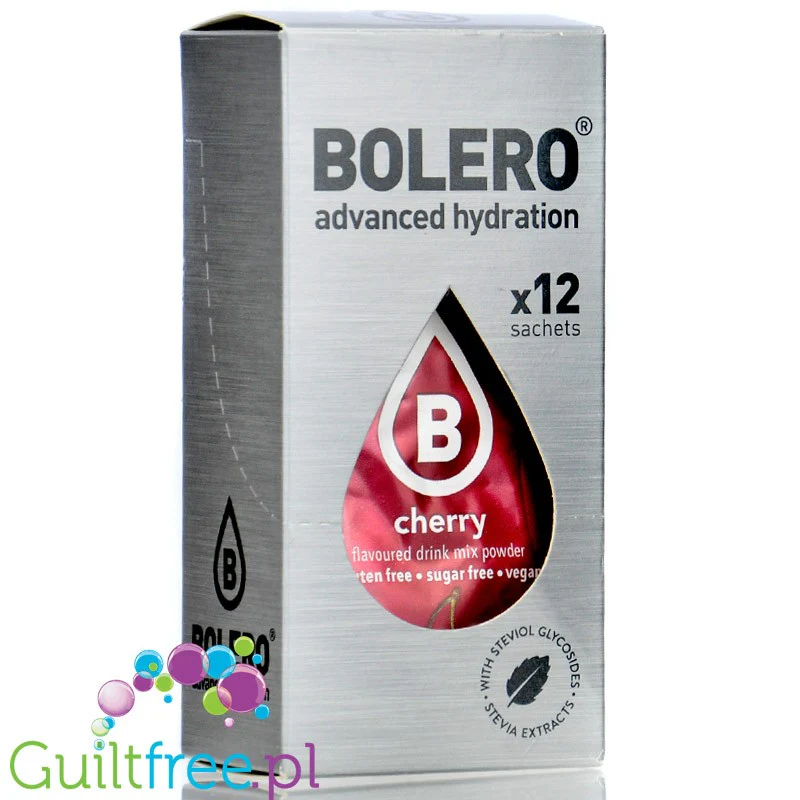 Bolero Sticks ze stewią Wiśnia, 12 saszetek na 6L