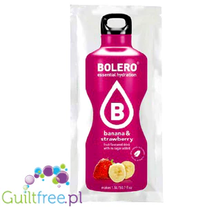Bolero Drink Banana & Strawberry 9g - napój instant w saszetce, ze stewią, smak Banan & Truskawka - Image 2