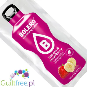 Bolero Drink Banana & Strawberry 9g - napój instant w saszetce, ze stewią, smak Banan & Truskawka - Image 3