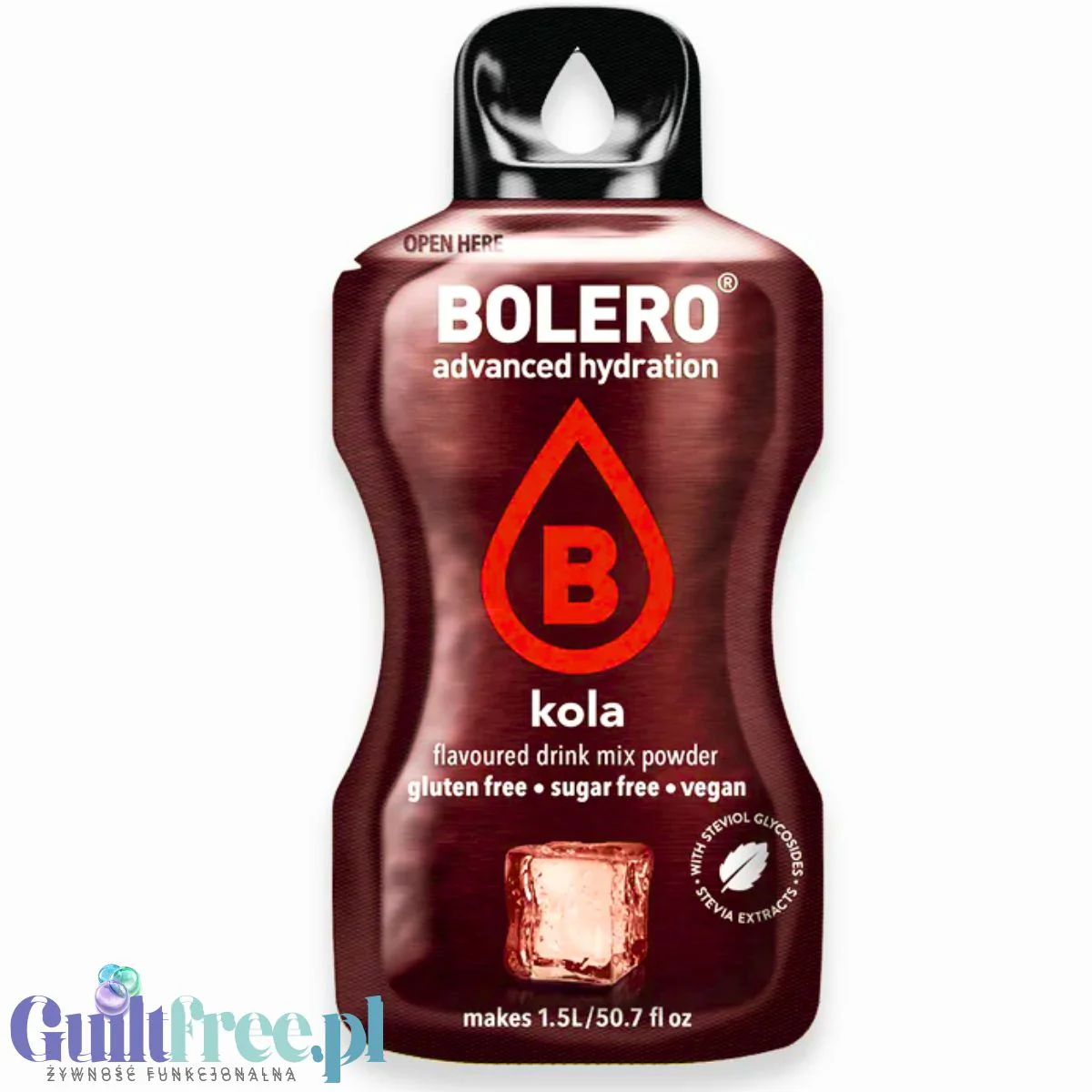 Bolero Drink Kola 9g - napój instant w saszetce, ze stewią, smak cola