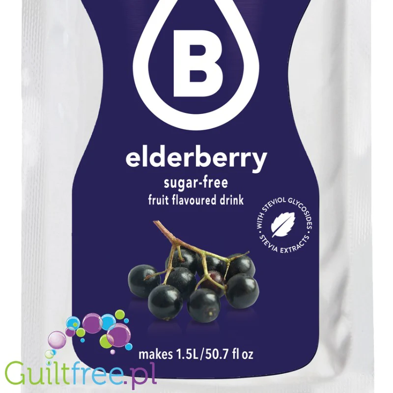 Bolero Drink Elderberry 9g - napój instant w saszetce, ze stewią, smak Jagody Czarnego Bzu - Image 3