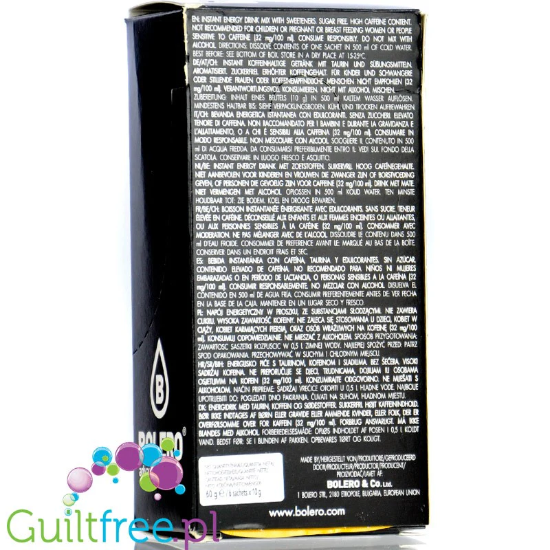 Bolero ze stewią Energy 6x10g - napój energetyczny bez cukru instant w saszetce - Image 2