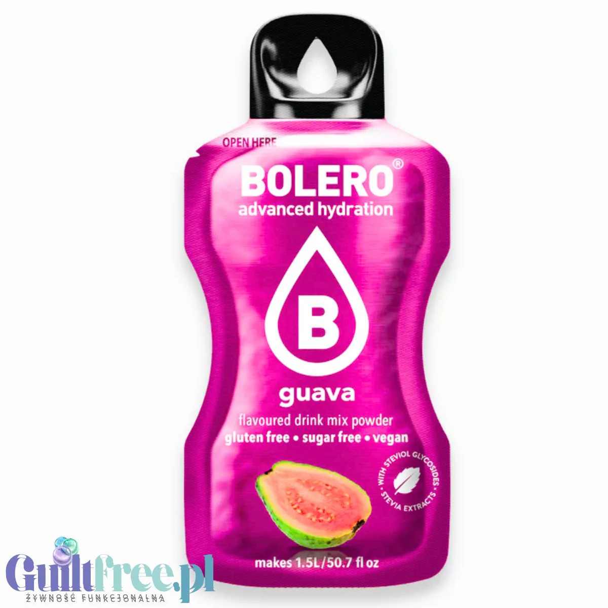 Bolero Drink Guava9g - saszetka do napojów bez cukru ze stewią, Guawa