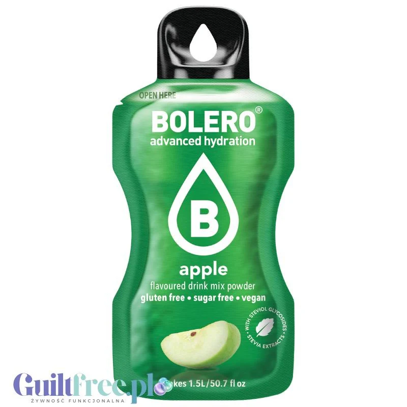 Bolero Drink Apple 9g - napój instant w saszetce, ze stewią, smak jabłkowy