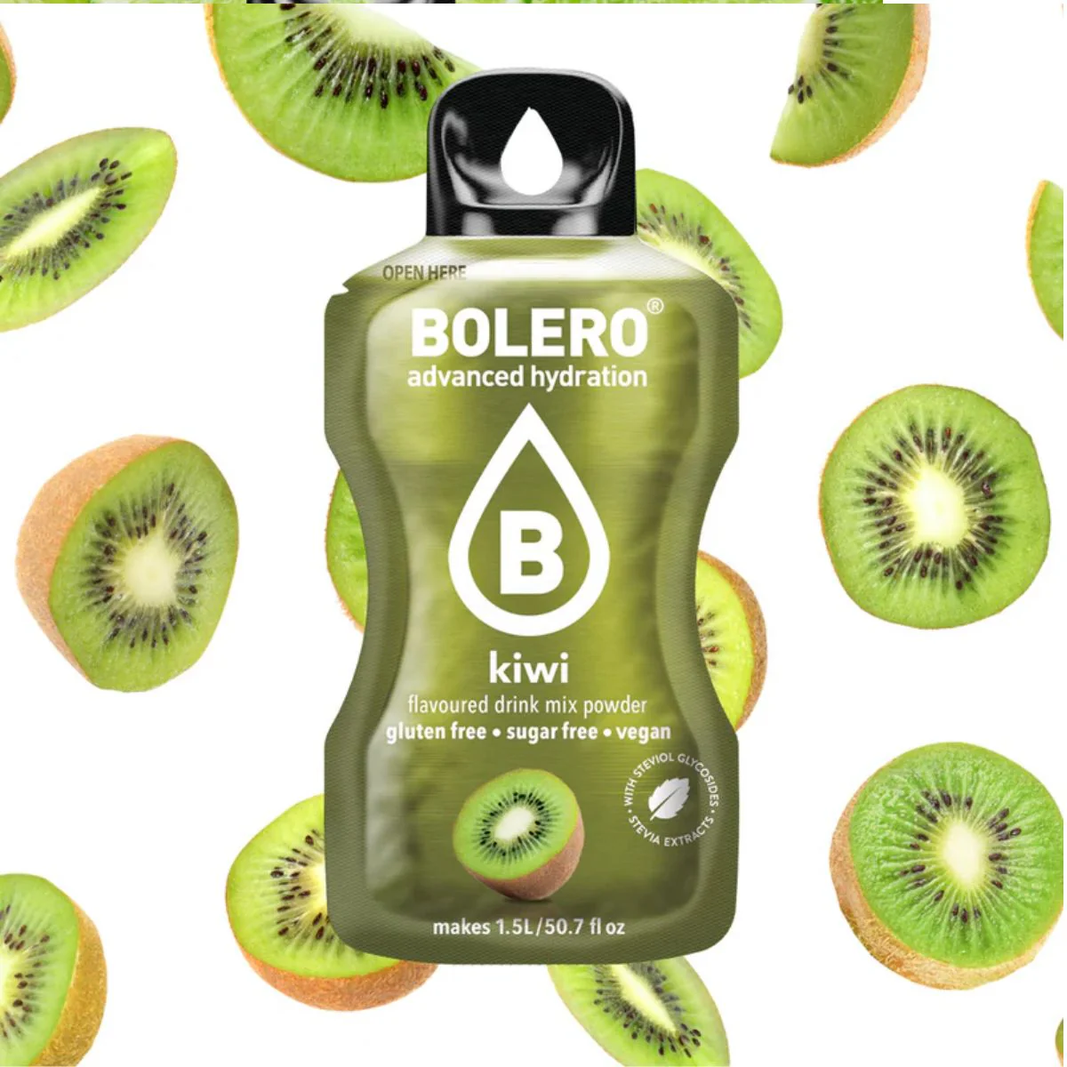 Bolero Drink Kiwi 9g - saszetka do napojów bez cukru ze stewią, Kiwi - Image 2