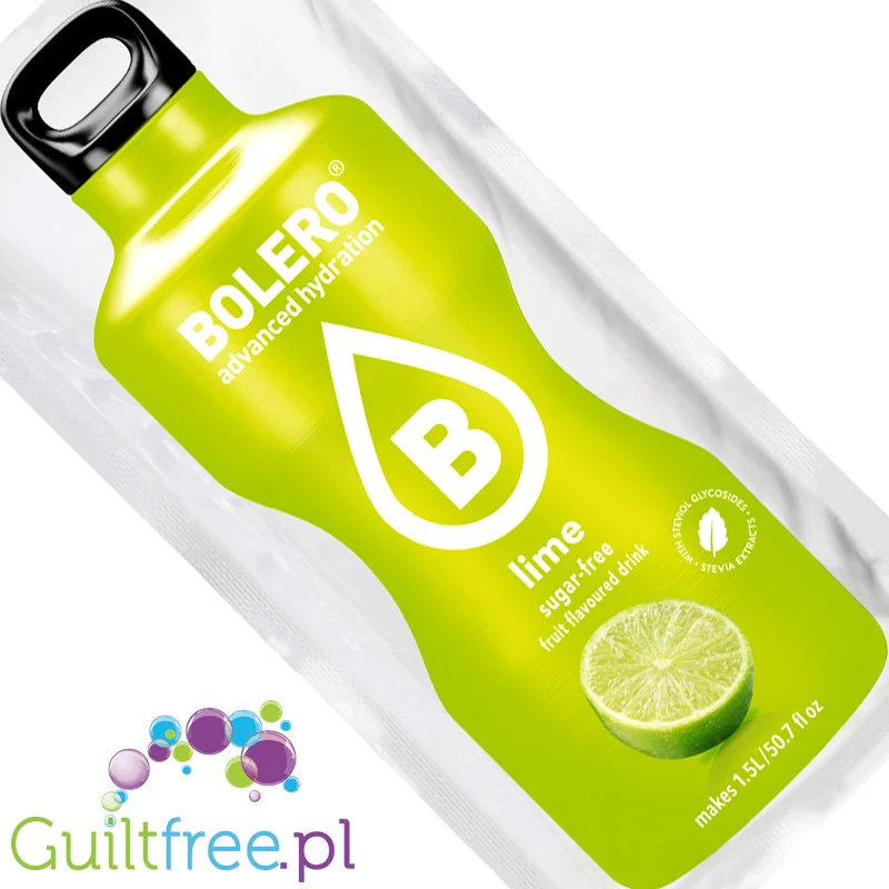 Bolero Drink Lime 9g - saszetka do napojów bez cukru ze stewią, Limonka - Image 3
