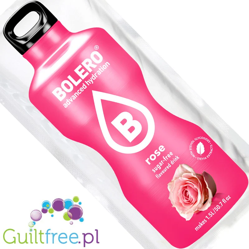 Bolero Drink Rose 9g - saszetka do napojów bez cukru ze stewią,  Róża - Image 2