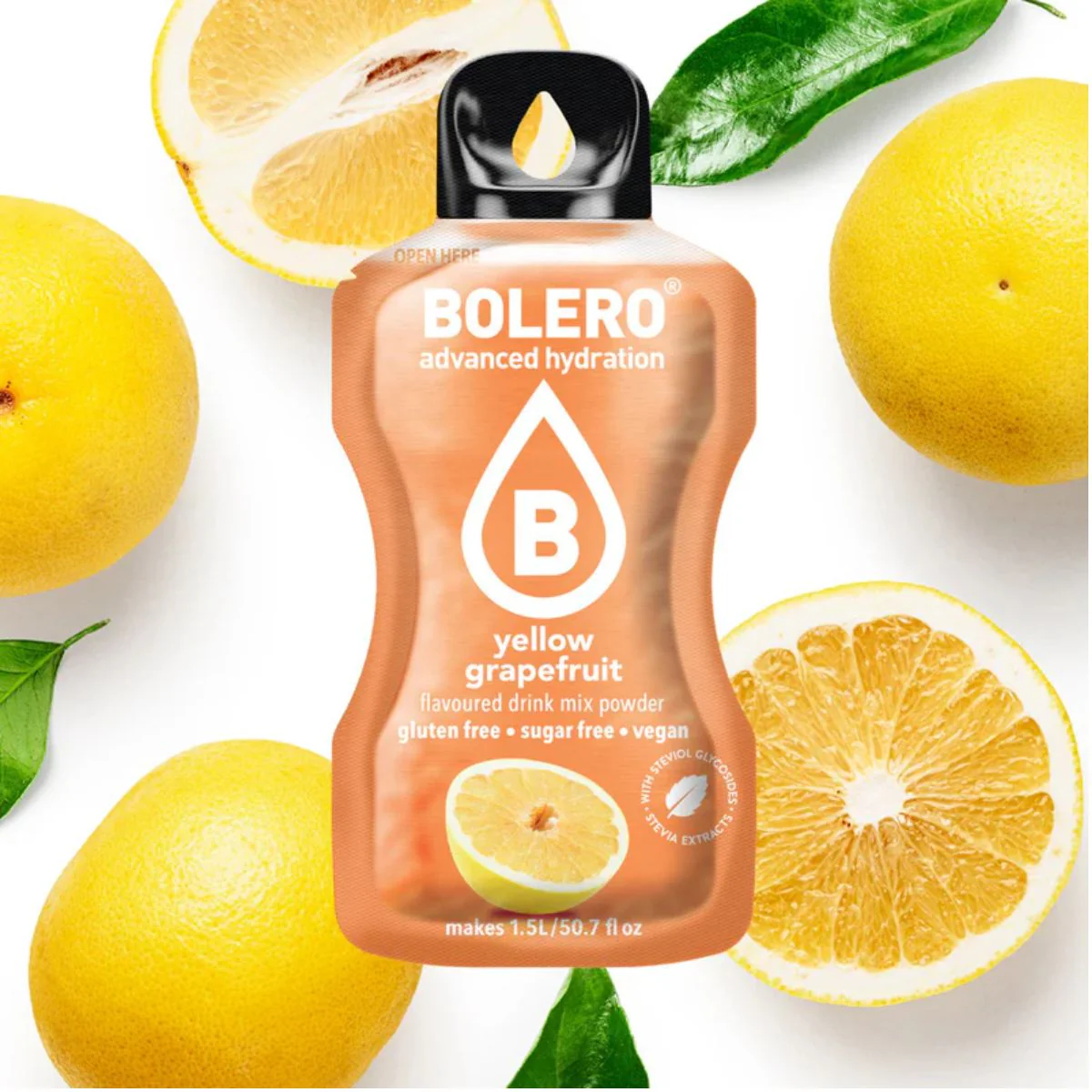 Bolero Drink Yellow Grapefruit 9g - saszetka do napojów bez cukru ze stewią, Żółty Grapefruit - Image 2