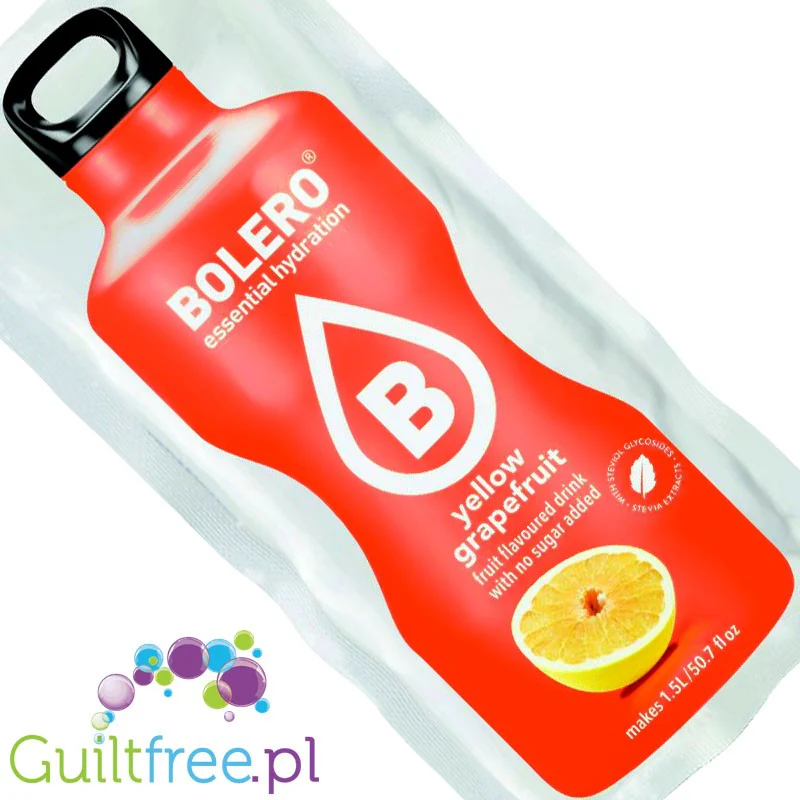Bolero Drink Yellow Grapefruit 9g - saszetka do napojów bez cukru ze stewią, Żółty Grapefruit - Image 3