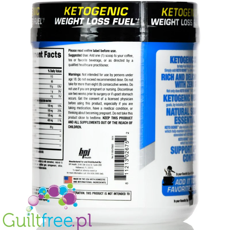 BPI Keto Bomb Caramel Macchiato - MCT z awokado i elektrolitami, keto creamer - Image 3