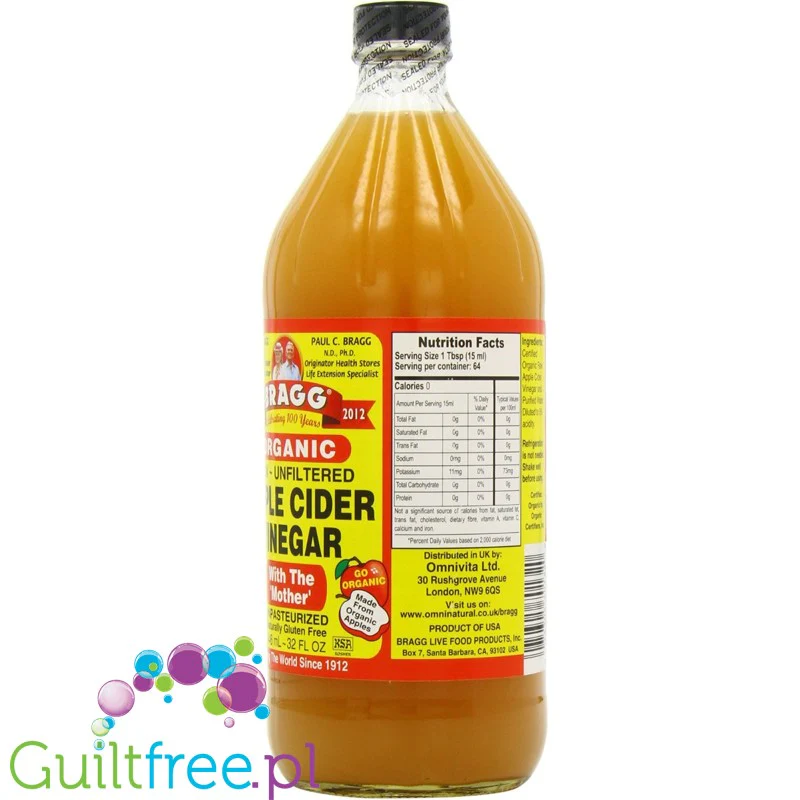 Bragg Organic Apple Cider Vinegar 946ml - organiczny ocet jabłkowy - Image 2