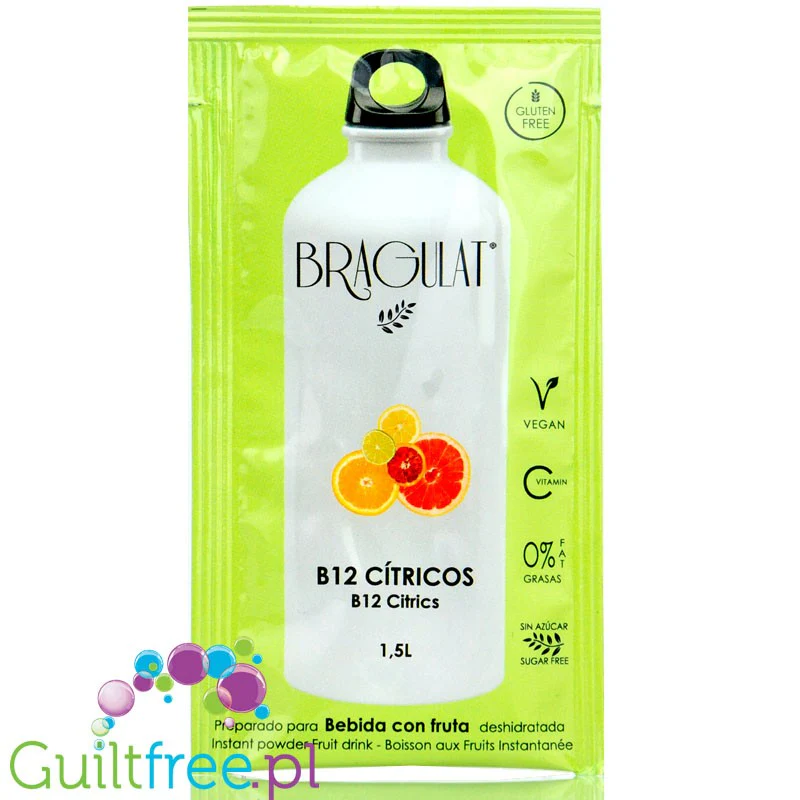 Bragulat Drink Citrus - napój instant w saszetce, bez cukru, z witaminą C i B12
