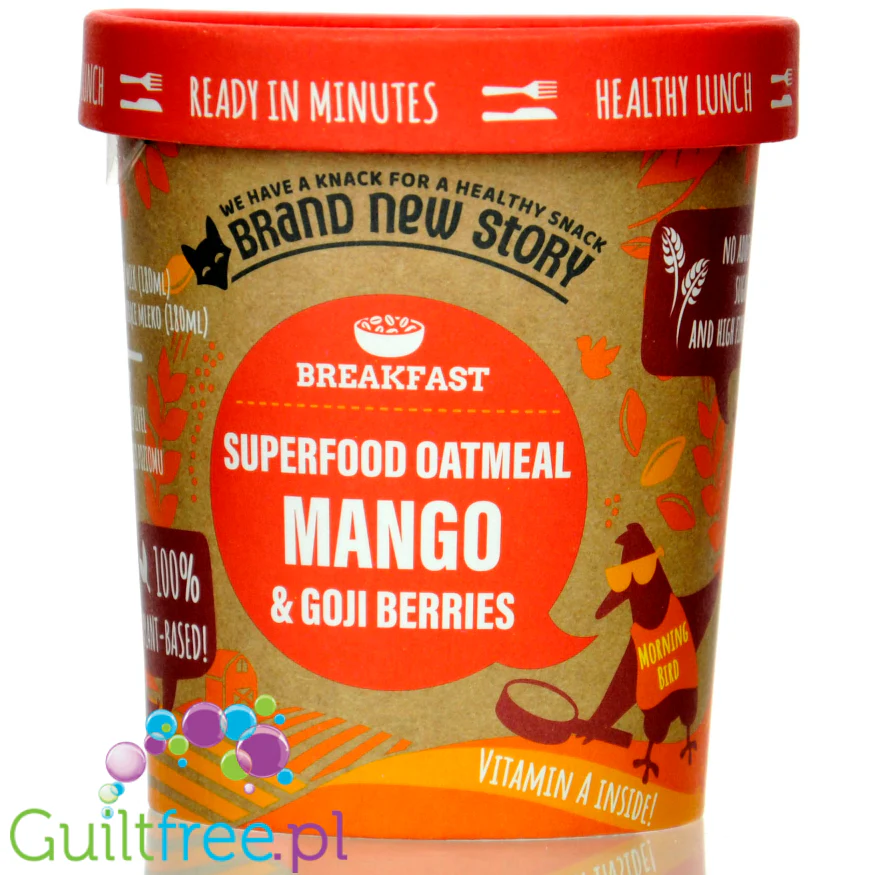 Brand New Story Breakfast Oatmeal Mango & Goji - owsianka śniadaniowa z mango, chia i jagodami goji