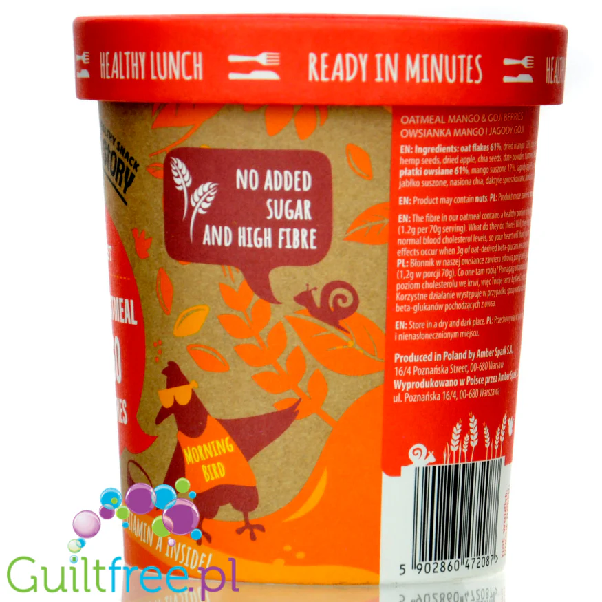 Brand New Story Breakfast Oatmeal Mango & Goji - owsianka śniadaniowa z mango, chia i jagodami goji - Image 2