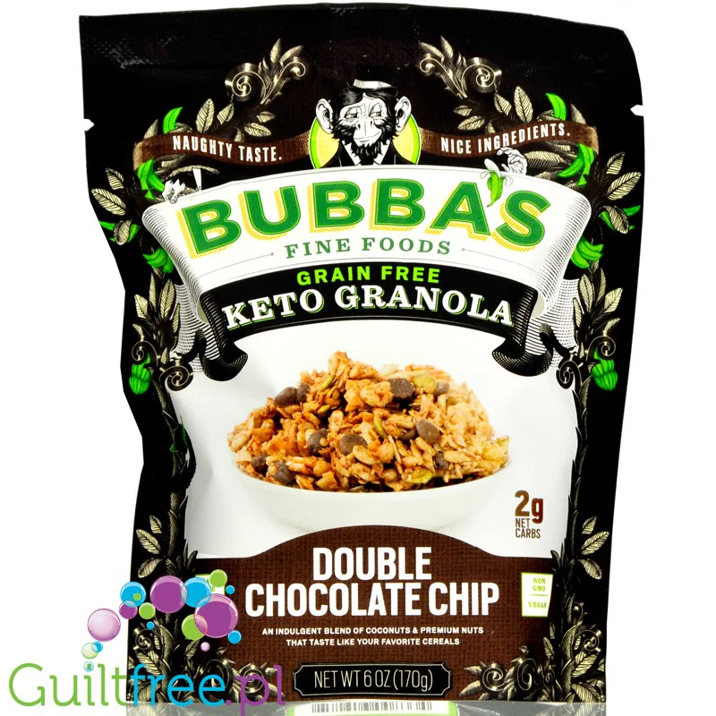 Bubba's Fine Keto Granola, Double Chocolate Chip - bezglutenowa keto granola z orzechami i czekoladą - Image 2