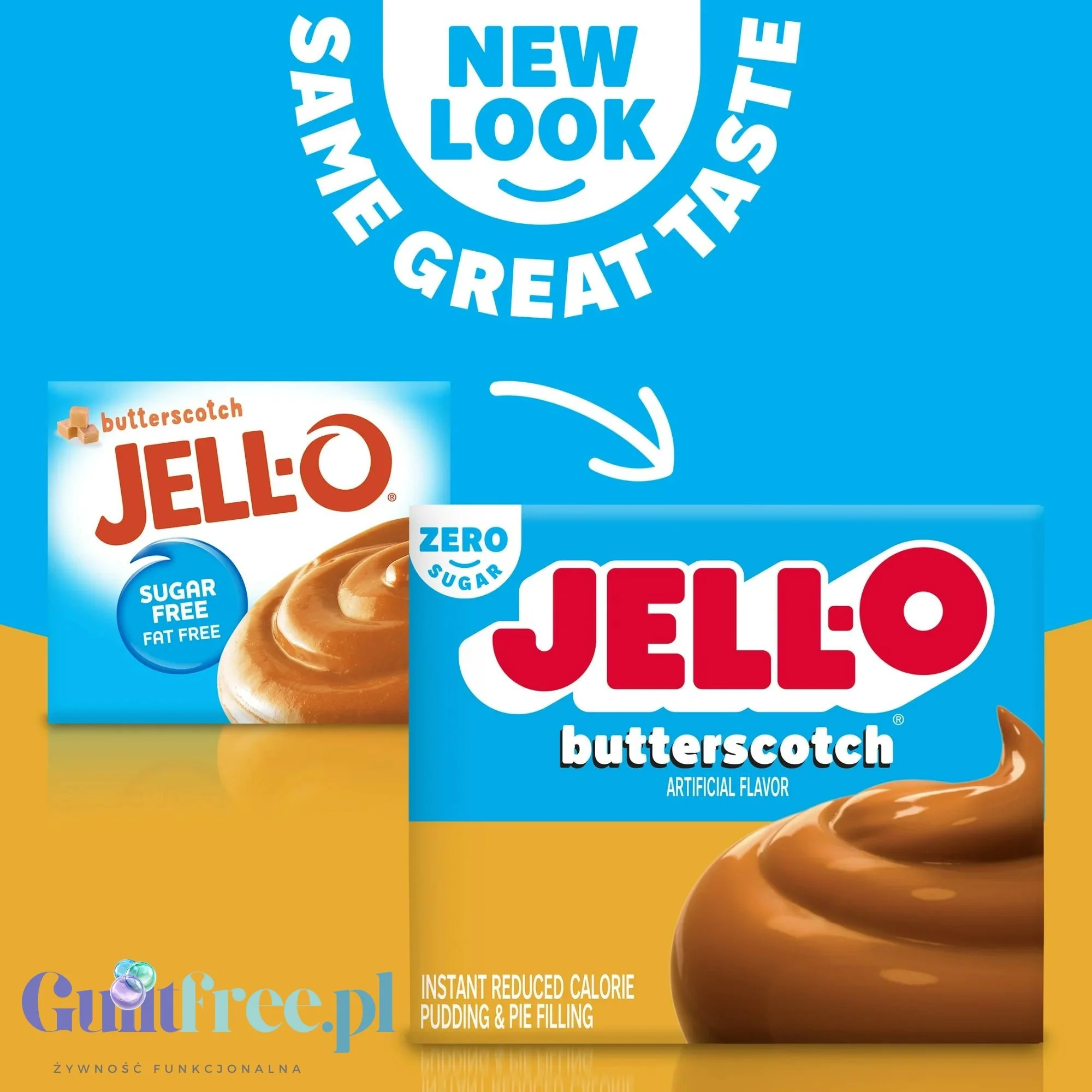 JellO Buttercotch Pudding Zero Sugar - Budyń Zero cukru & tłuszczu instant, smak Ciasteczkowy Herbatnikowy - Image 8