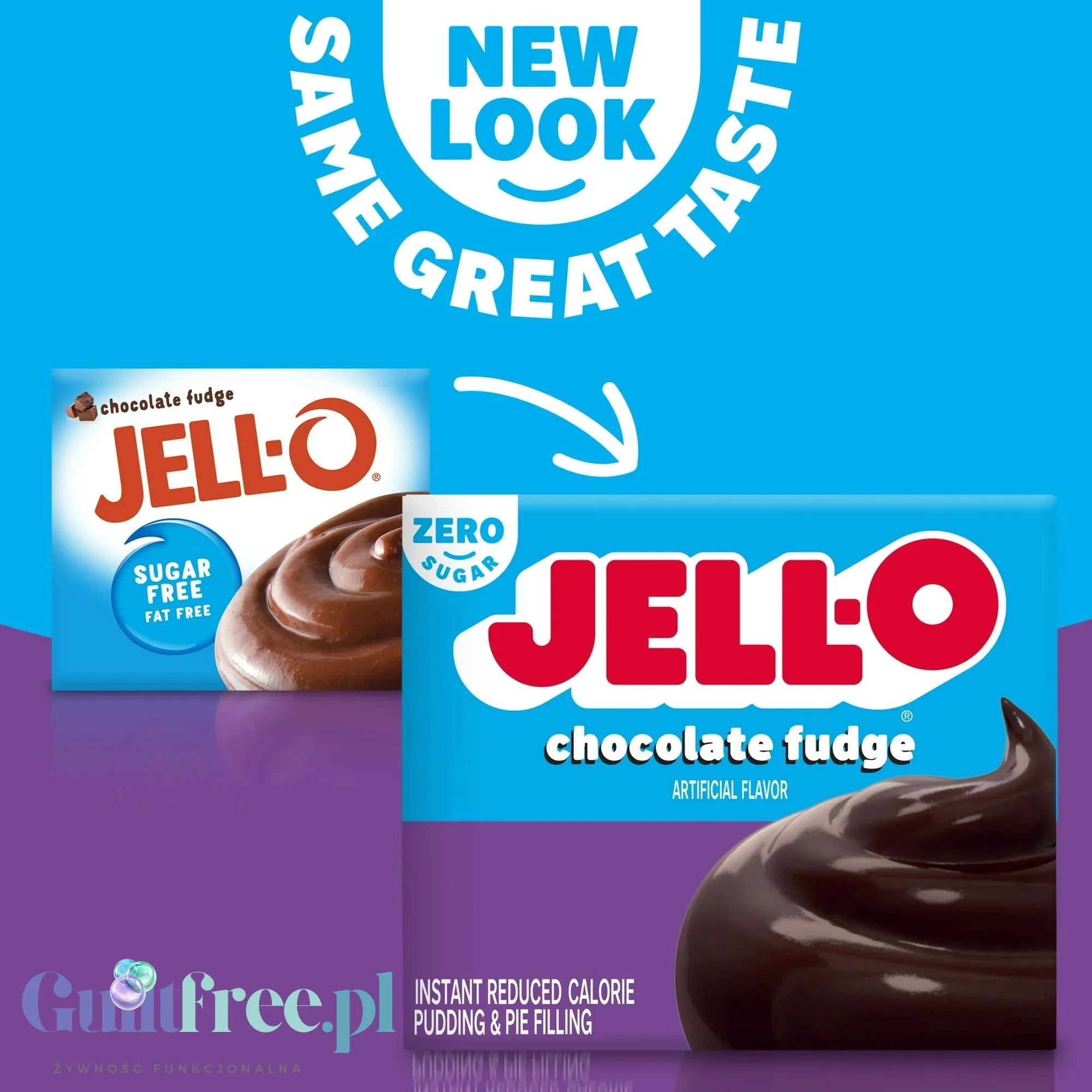 JellO Chocolate Fudge Pudding Zero Sugar - Budyń bez cukru i tłuszczu, smak czekoladowego ciasta - Image 6