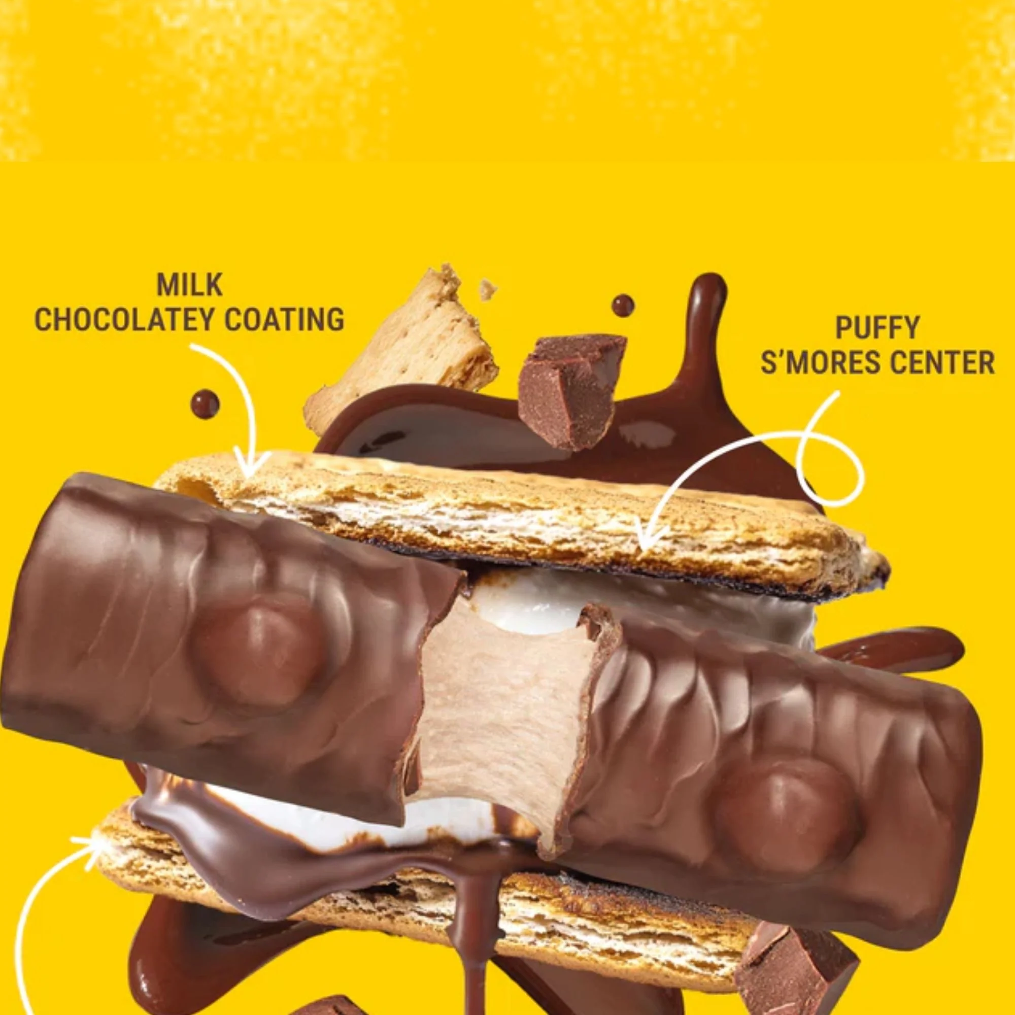 Built Bar Protein Puff S'Mores Chunk - proteinowy baton piankowy w czekoladzie 15g białka 160kcal - Image 2