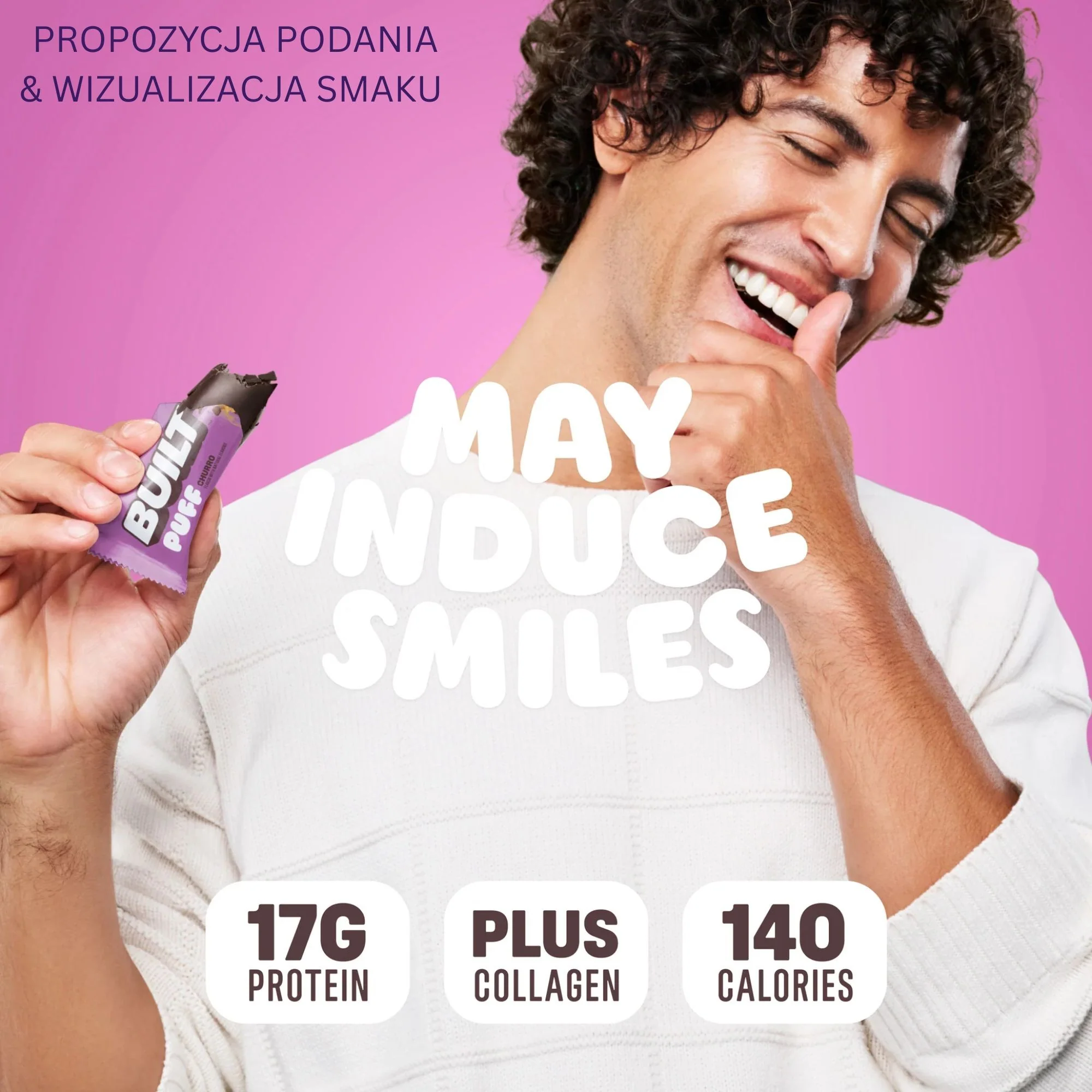 Built Bar Protein Puffs Churro - proteinowy baton marshmallow w czekoladzie 17g białka & 140kcal - Image 7